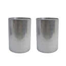 Modern Round Accent Table With Hammered Surface