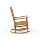 Muse Outdoor Acacia Rocking Chair With Slat Design - Teak by HouseOfZazla
