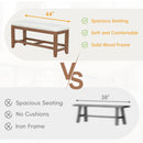 TOPMAX Farmhouse 76inch 6-Piece Extendable Dining Table Set by HouseOfZazla