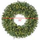 36-Inch Pre-Lit Crestwood Spruce Artificial Christmas Wreath