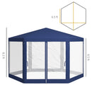 Outsunny 13' x 11' Outdoor Party Tent with Protective Mesh Sidewalls by HouseOfZazla