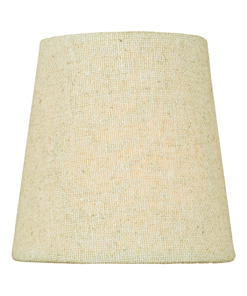 Set of 6 Chandelier Sand Linen Clip-On Lampshade 3x4x4