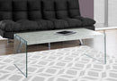 Coffee Table Rectangular For Living Room Clear Tempered Glass by HouseOfZazla