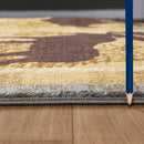 Nature's Nest - 5'3" X 7'3" Lodge Area Rug - Multi, Blue by HouseOfZazla