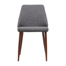 Modern Dining Chair With Iron Legs And Wood Finish
