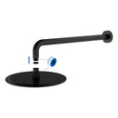 Oil Rubbed Bronze 16" Shower Arm With Flange, Stainless Steel, For Rain Shower Heads - Oil-Rubbed Bronze by HouseOfZazla