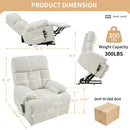 Oversized Power Lift Recliner Chai With Remote Control, Side Pocket, Spacious Seat by HouseOfZazla