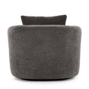 360° Swivel Barrel Sofa Chair With Throw Pillow, Upholstered Accent Chair by HouseOfZazla