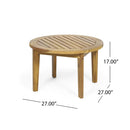 Patio Furniture Set, Outdoor Acacia Wood Patio Club Chair With Table