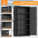 2 Door File Cabinet With Lock, 4 Adjustable Shelves, Heavy-Duty by HouseOfZazla
