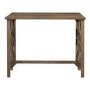 3-Piece Retro Dining Set Solid Wood Counter Height Pub Set Foldable Table with 2 Saddle Stools for Kitchen, Small Space (Distressed Brown)