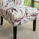 Capa Print Fabric Armless Contemporary Accent Chair