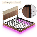 Floating Bedstead With Charging Station And LED Lights by HouseOfZazla