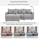 Modern Style Loveseat Sofa Sectional Sofa Couch With Storage Space, A Movable Ottoman, Two USB Ports, Two Cup Holders, A Phone Holder For Living Room by HouseOfZazla