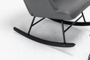 Rocking Accent Chair With Lumbar Pillow And Ottoman