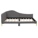 Upholstered Daybed With Headboard And Armrest, Support Legs by HouseOfZazla