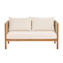 4-Piece Outdoor Sofa Set with Acacia Wood Frame in Teak Look by HouseOfZazla