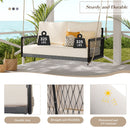 Outdoor Swing Sofa With Soft Cushions For Patio - Beige by HouseOfZazla