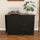 57.5" Foldable Sewing Machine Table with Storage & Casters