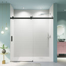 Frameless Sliding Shower Door With Soft- Close, 3 / 8" Tempered Glass by HouseOfZazla