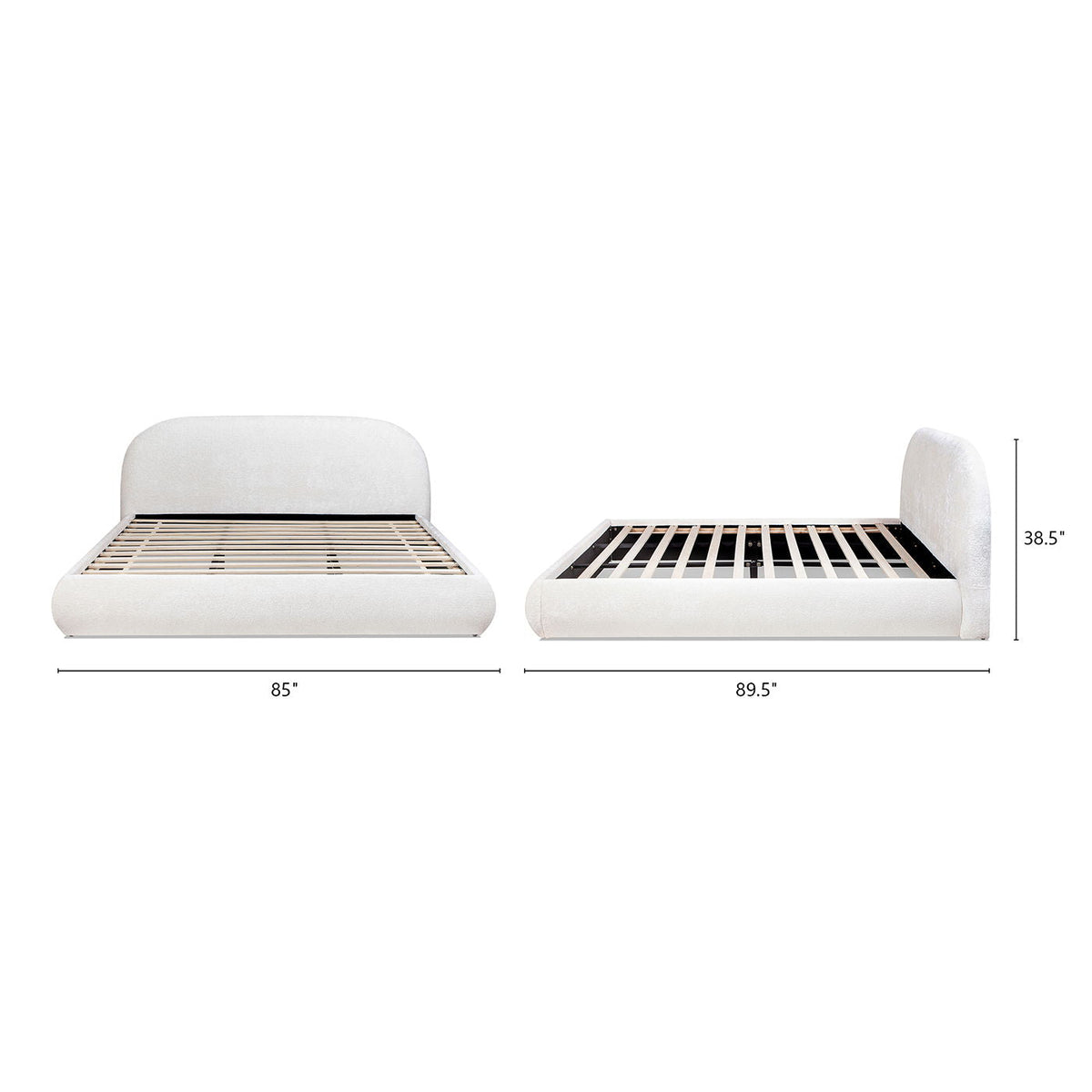 Archie Puffy Grounded - Upholstered Platform Bed, photo 39 of 40
