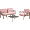 Patio indoor/ outdoor garden sofa set plastic base with soft cushion Weather waterproof chair Sectional Furniture for Balcony Garden Pool Lawn Backyard morden design sitting room sofa set