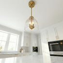 Ember - 3 Candle Lights Chain Pendant - Clear / Gold
