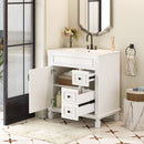 Bathroom Vanity With Sink, Cabinet With 2 Drawers And Adjustable Shelf by Unique Piece Furniture