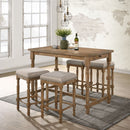 Farsiris - Counter Height Table - Weathered Oak by Unique Piece Furniture