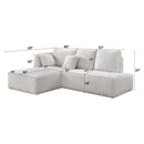 Manya - Sectional Sofa - Ivory Corduroy