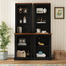 ON-TREND Two-Piece Elegant Freestanding Tall Cabinet
