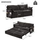 Pull Out Sofa Bed, Convertible Sleeper Sofa Couch, Side Storage, And USB / C - Type Charging Ports Chair by HouseOfZazla