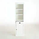 Retro Style 75'' Tall Display Shelf With Cabinet For Hallways Living Room Kitchen - White by HouseOfZazla