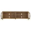 Brenham 79-inch 4-door TV Stand Media Console Washed Oak