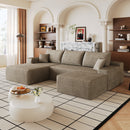 107" Cloud Sectional Sofa with Ottoman