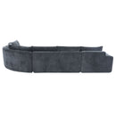 Modular Cloud Sectional Sofa Set, U-Shaped Upholstered Couch With Deep Seat
