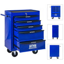 Rolling Metal Tool Chest With Drawers, Steel Storage Cabinet With Ball Bearing Slides by HouseOfZazla