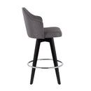 Ahoy - Contemporary Fixed Height Counter Stool With Round Footrest (Set of 2) by HouseOfZazla
