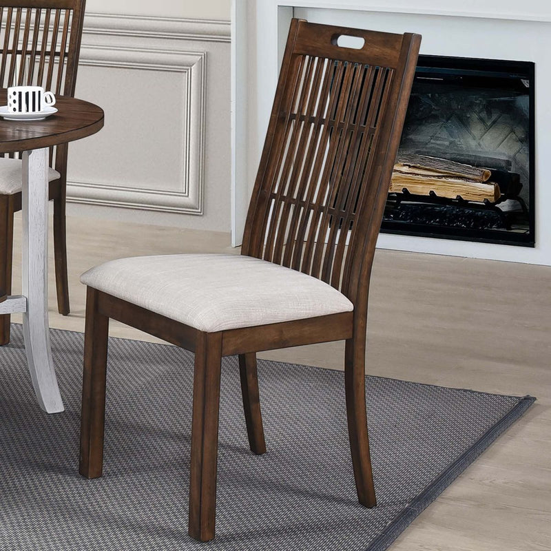 2 Pieces Set Dining Side Chair Rustic Modern Farmhouse Design Retro Design Easy to Assembly