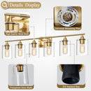 6-Light Brushed Bathroom Lighting