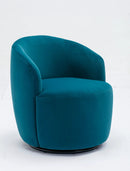 Swivel Accent Armchair Barrel Chair With Powder Coating Metal Ring by HouseOfZazla