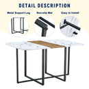 2 Tone Dining Table For Modern Minimalist And Industrial Styles