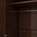 2 Door Wooden Wardrobe Armoire With 3 Storage Shelves - Brown by HouseOfZazla