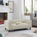 Modern Rectangular Pet Sofa With Backrest And Armrests For Small And Medium Dogs, Soft Cushion by HouseOfZazla