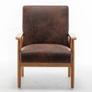 Wide Arm Chair - Brown