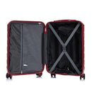 14"/20" 2-Piece ABS Spinner Wheel Luggage Set with Cosmetic Case