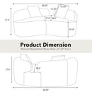 Modern Curved Loveseat by Unique Piece Furniture