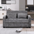 Pull Out Loveseat Sofa With Adjsutable Backrest, 2 Pillows, Cup Holders, USB Ports For Living Room by HouseOfZazla