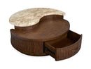 McPherson - Round Cocktail Table With Casters - Burnt Umber by Unique Piece Furniture