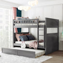 Bunk Bed With Twin Size Trundle, Guardrails by HouseOfZazla